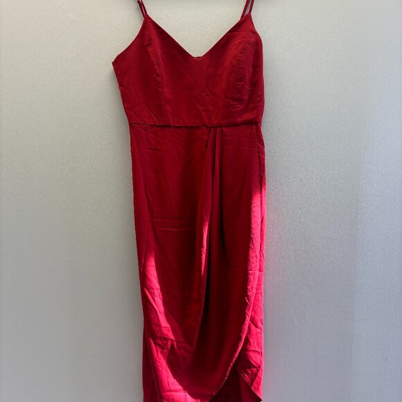LULUS RED MIDI DRESS- NWT - Picture 1 of 3